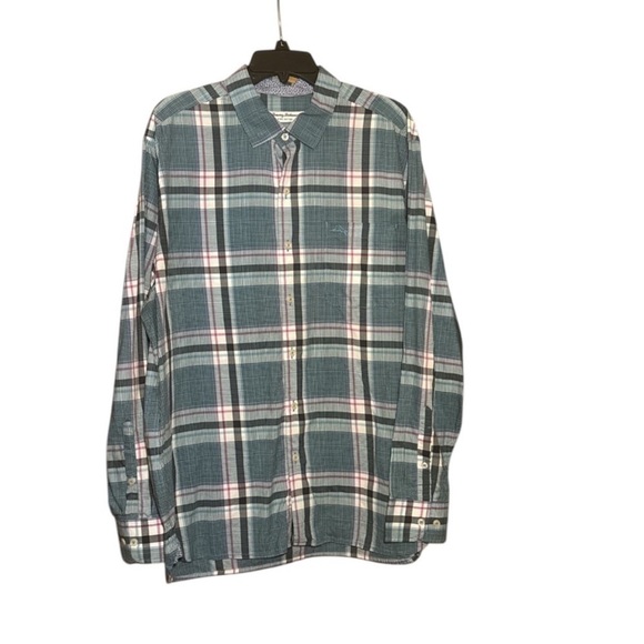 Tommy Bahama Other - Tommy Bahama colorful plaid shirt button front size large cotton